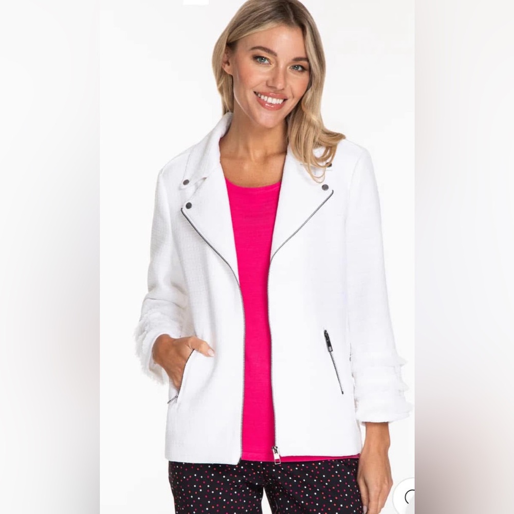 White Moto Jacket